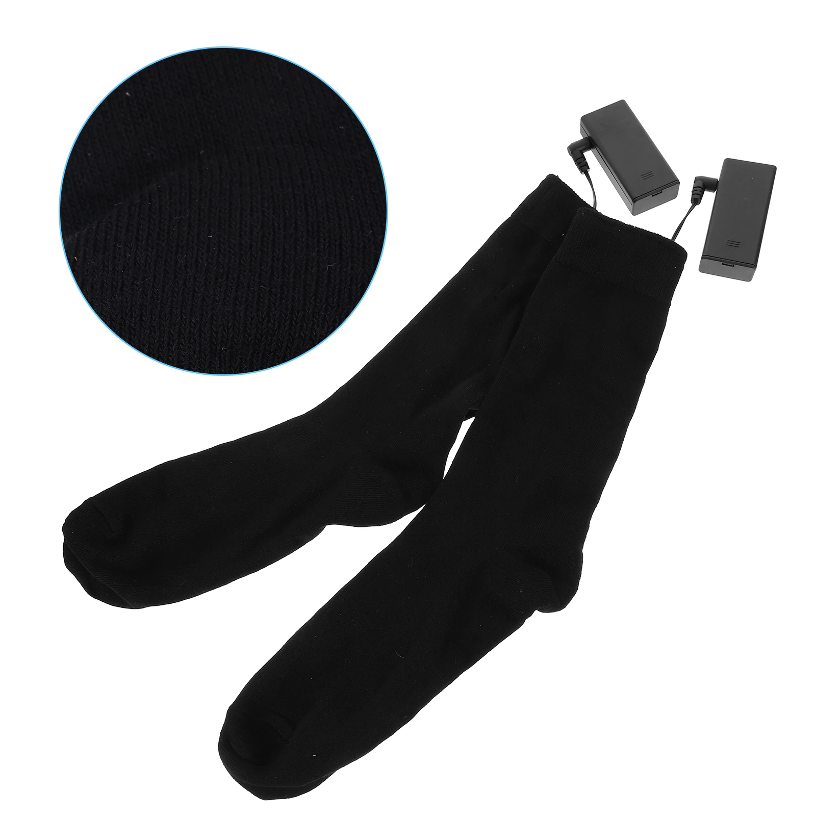 

2pcs Heated Thermal Socks Operated Winter Warm Knee High Stretchable Waterproof For Skiing Snowboarding Cold