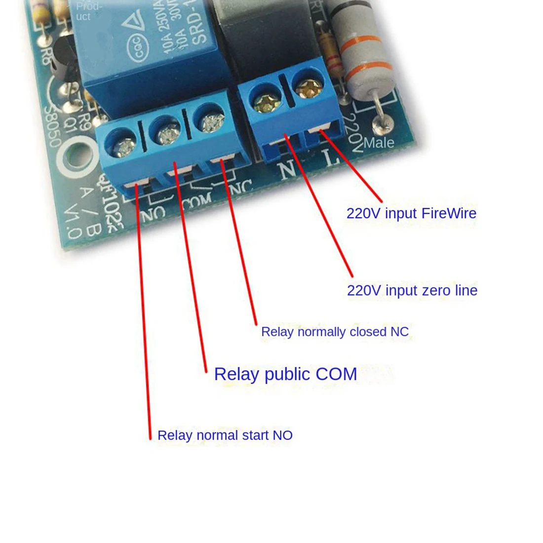 AC 220V Adjustable Timer Delay Switch Turn On/Off Time Relay Module New(0-10 Minutes)