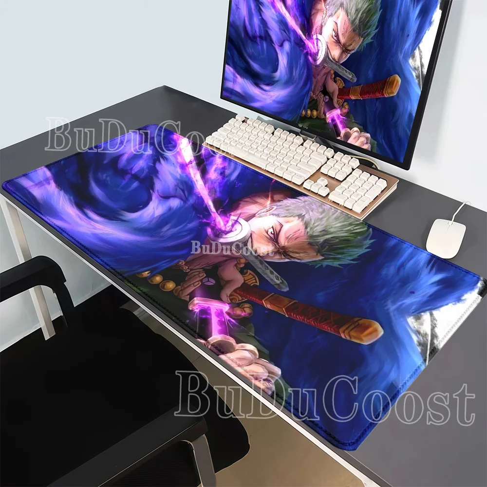 Anime Mouse Pad Roronoa Zoro One Piece Computer HD printing Gaming Mousepad PC Keyboard Carpet Non-Slip Office esports Desk Mat