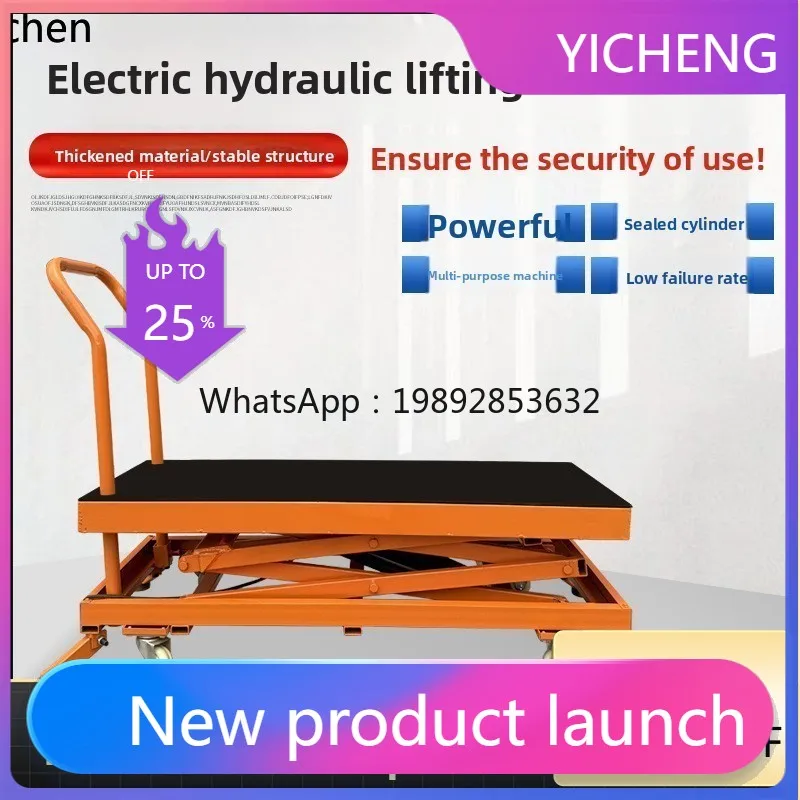 A2-7 electric lifting stool folding hydraulic movable platform indoor tile decoration trolley