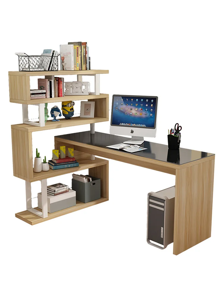 

Bookshelf combination integrated simple l-shaped student home corner rotation