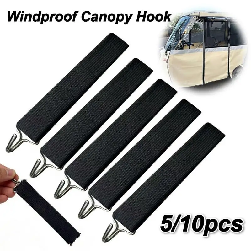 Scratch Free Windproof Canopy Hooks 5/10Pcs Universal Lightweight Fasteners for Electric Tricycle Canopy Garden Awning