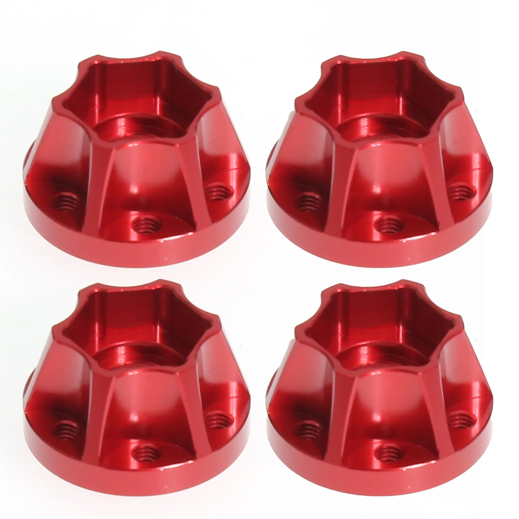 4-teiliges Radnaben-Verlängerungsset 6/9/12/15mm für 1,9/2,2 Zoll RC-Auto-Räder Aluminium-Legierung Radabstandshalter für CC01 D90