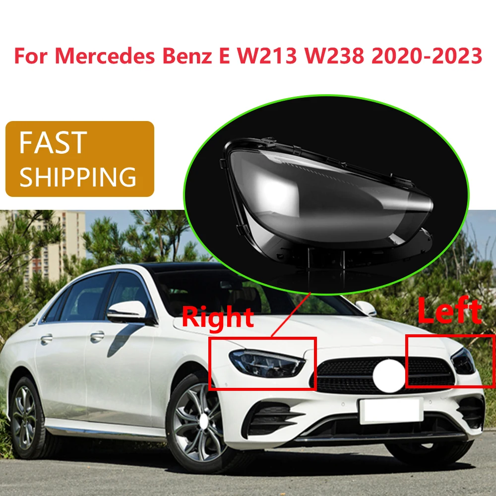 

For Mercedes Benz E-class W213 W238 2021- 2023 Car Front Headlight Lens Cover Transparent Lampshade Waterproof Headlamp Cover