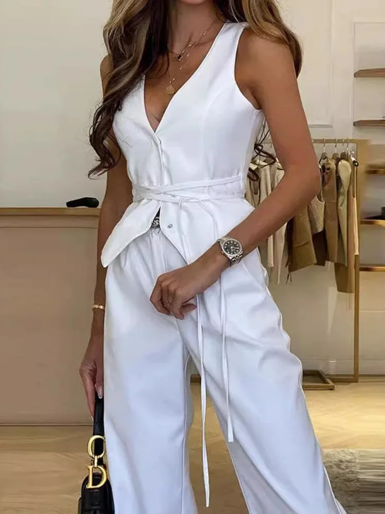 Loose Casual Vest for Women Pure Color Comfortable Breathable Summer Faion Ladies Svel Top Casual Wear