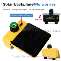 WIFI Smart Garden Water Timer Solar Charging Automatic Sprinkler Timing Outdoor Farm Drip Irrigation Controller with Rain Sensor