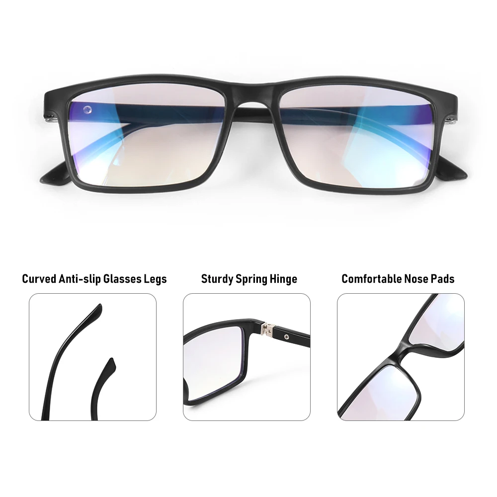 Bifokale Linsen Progressive Multifokus-Lesebrille für Männer 2023, Anti-Blaulicht, Nah-Fern-Lesebrille, Metall-Gafas – Detail 4