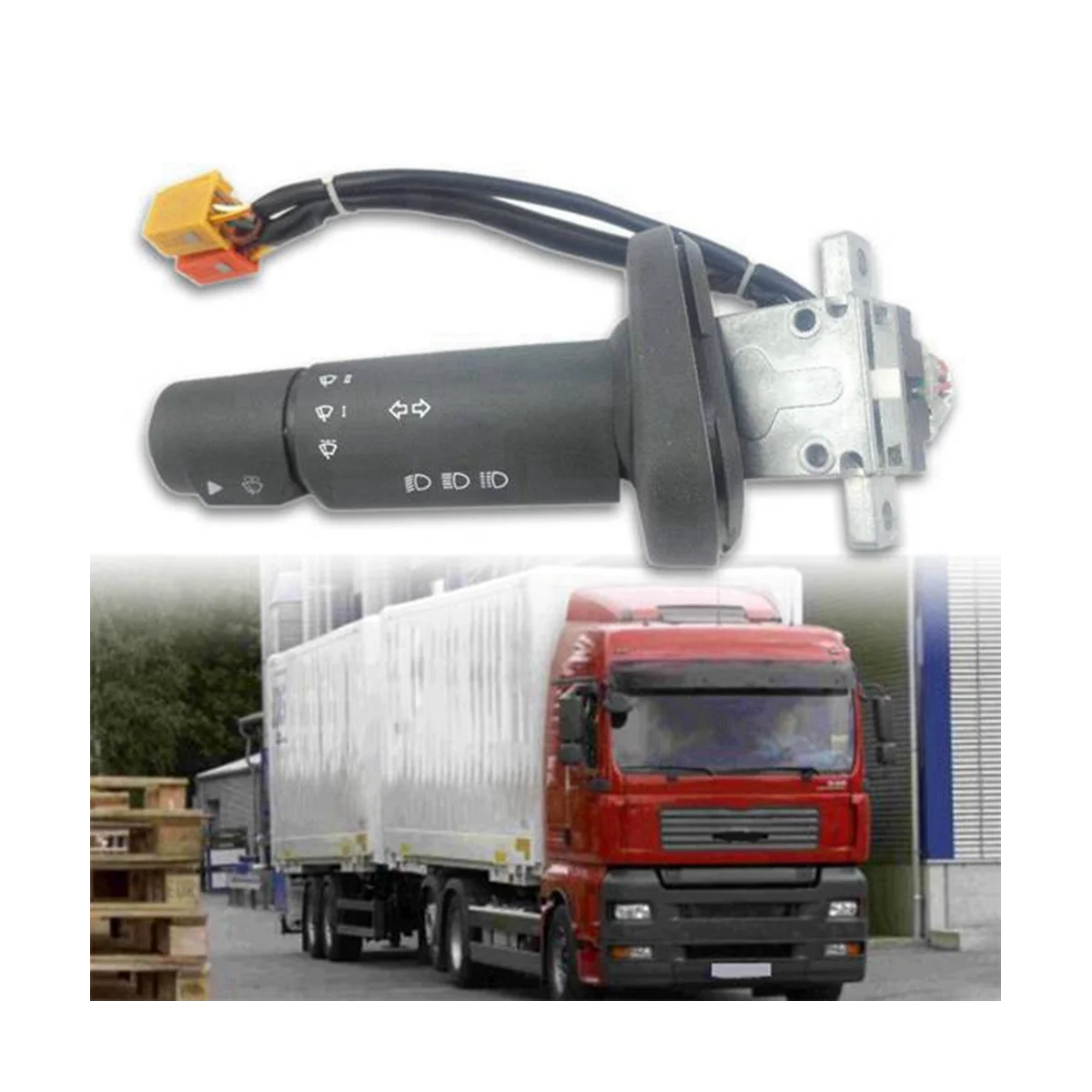 Commutateur d'essuie-glace de colonne de clignotant de direction pour camion, 81255090123