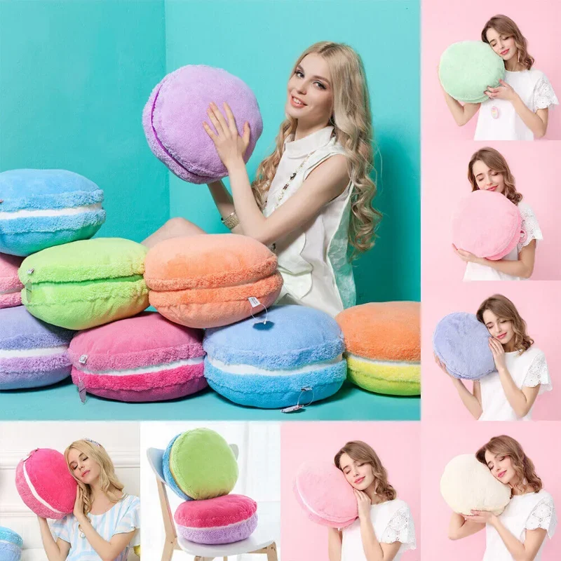 Macaron Shape  Pillow Cushion Stuffed Plush Soft Throw Pillow Cake Pillow Round Cushion Wedding Cushion Home Decor