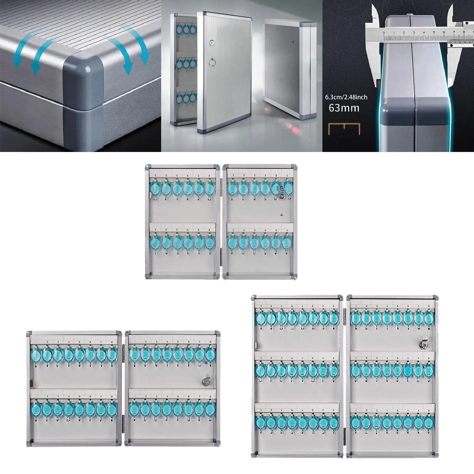 Metal Keys Management Box Lockable Easy to Install Key Management System