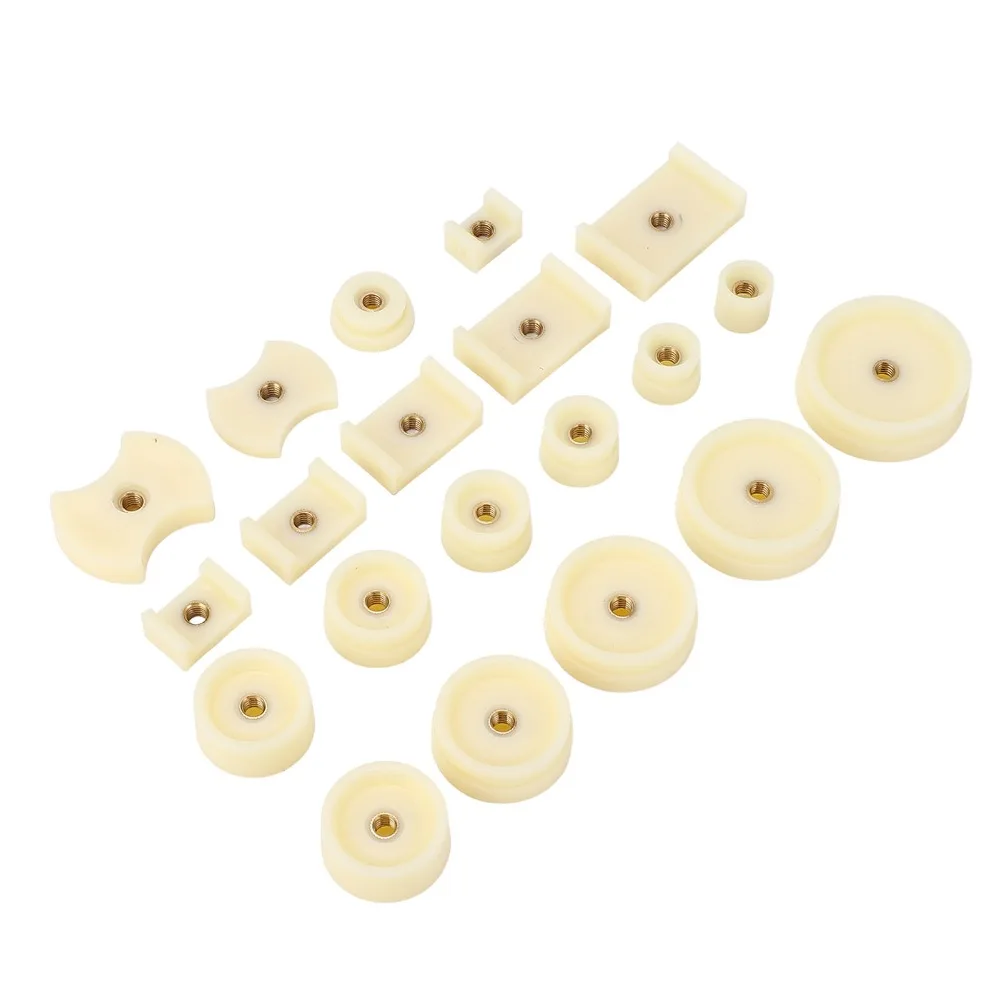 20Pcs Practical White Watch Press Die Kit Plastic Watch Case Fitting Dies Set Watch Case Closer Set Capping Machine