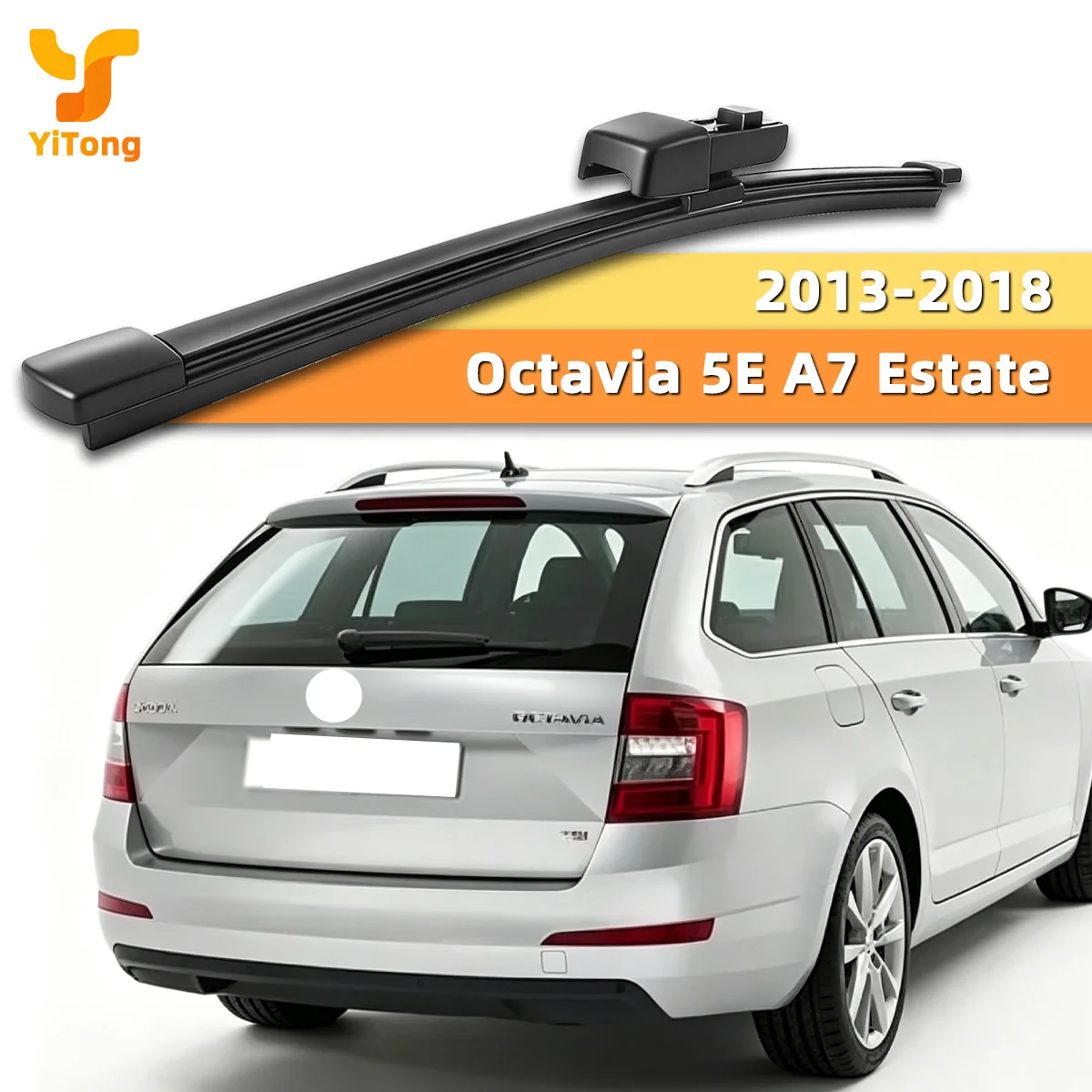 Yitong Suitable for Skoda Octavia 5E A7 Estate 2013-2018 Rear Wiper Blade Natural Rubber Strip Silent Smooth Durable Streak Free