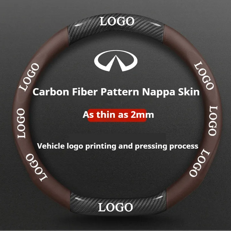 For Infiniti FX35 Q50 Q30 ESQ QX50 QX60 QX70 EX JX35 G35 G37 Car Accessories Car Suede Carbon Fiber Leather Steering Wheel Cover