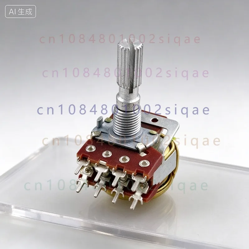 Pack FOR 16 Type 8Pin Dual Channel A50K Potentiometer 25MM Shaft Step Audio Volume Potentiometer With Equal Volume Taps