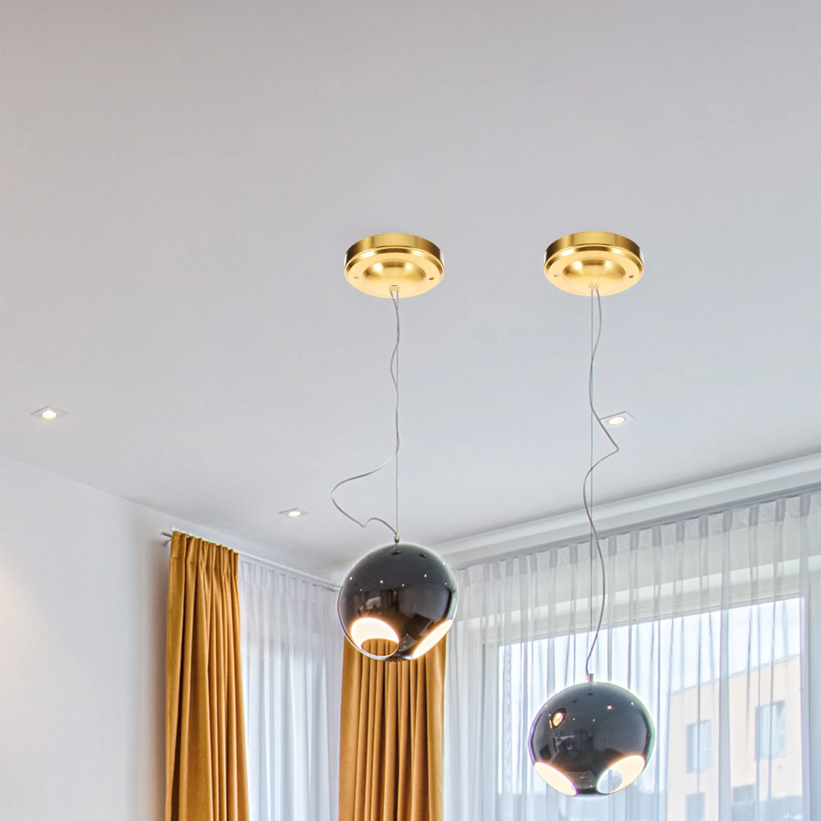 

1Set Ceiling Cover Plate Sturdy Iron Design Pendant Light Canopy Chandelier Mounting Plate Light Fixture Mounting Bracket