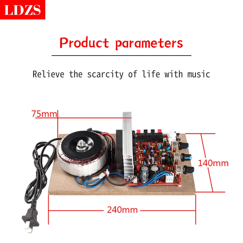 LDZS Bluetooth 5.0 2*100WDigital Power Amplifier Stereo HiFi Audio Class D Home Theater USB Sound Card Music AMP