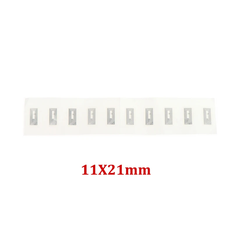 10pcs/sheet NFC Chip Ntag213 Sticker Wet Inlay 2*1cm 13.56MHz RFID NTAG213 Label High Frequency Compatible Electronic Tags