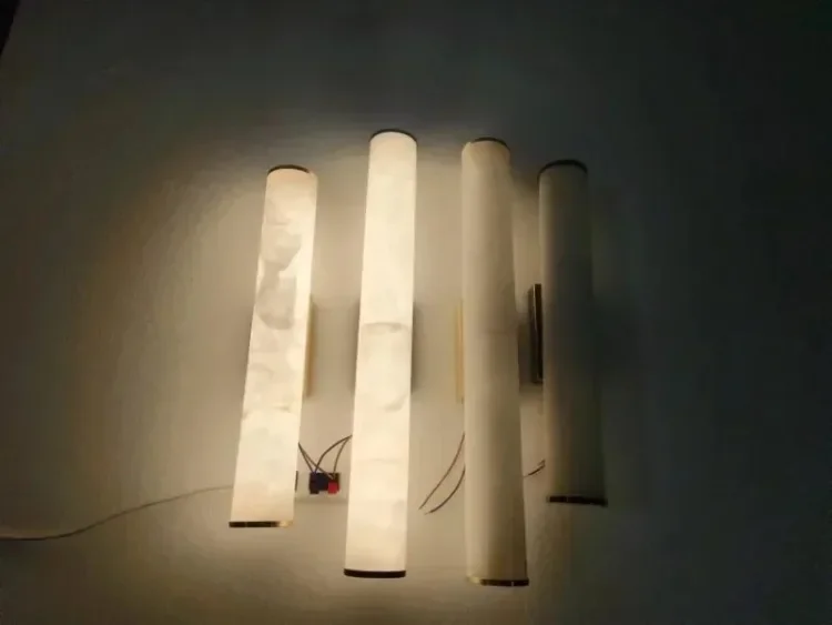 Light Luxury Marble Pendant Light, Modern Minimalist Living Room, Dining Room, Bedroom, Bedside Lamp, Duplex Long Pendant Light