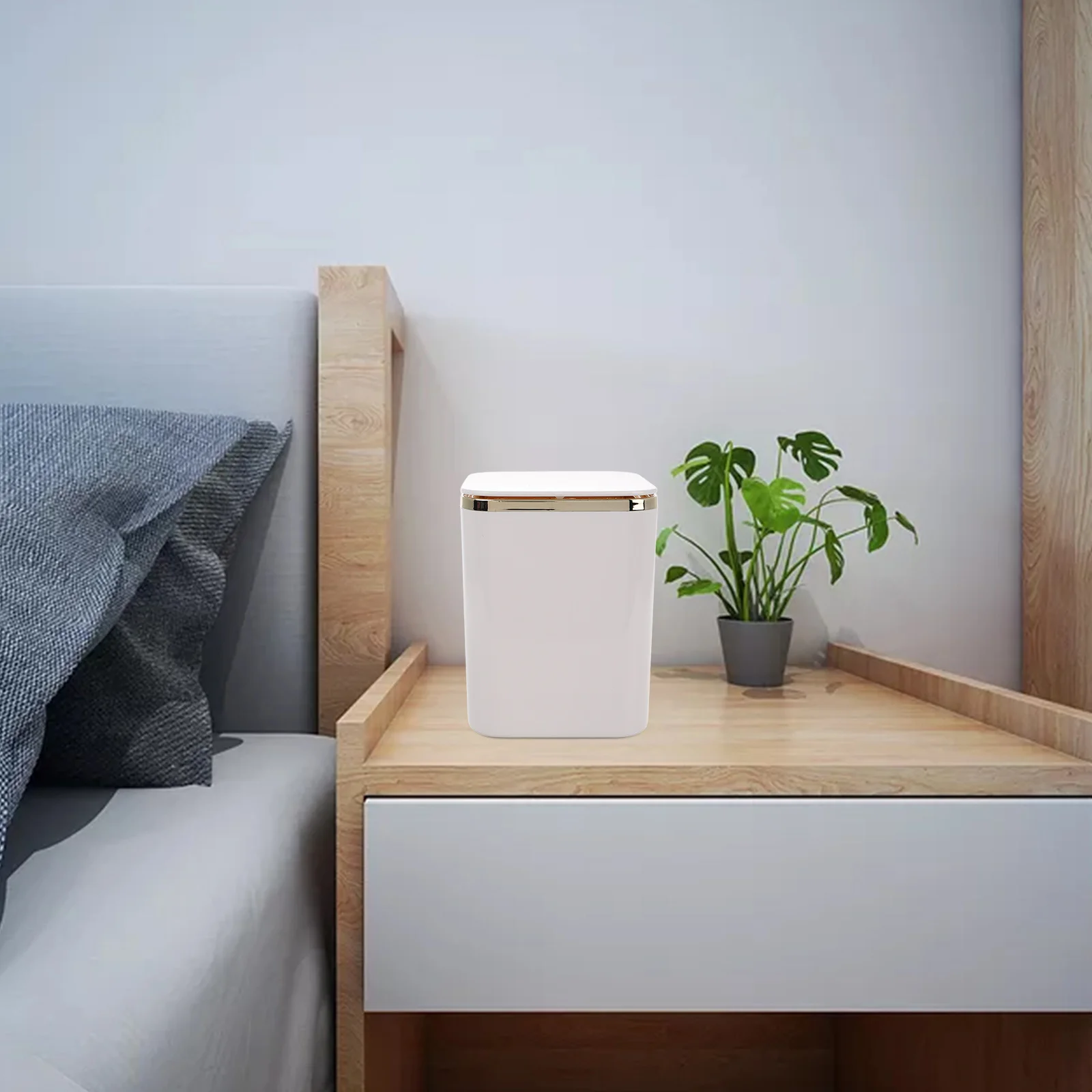 

Square Desktop Trash Can Mini Garbage Container Home Office Dorm Use Desktop Trash Can Plastic Waste Container