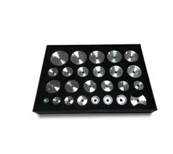 W5019 Set of Assorted 25PCS Aluminum Watch Back Case Press Dies 12mm to 44mm for Watch Back Cover Presser Closer Tool