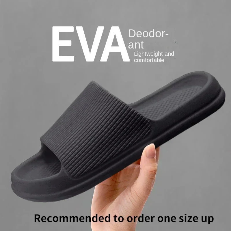 

Couple's EVA Soft Anti-slip and Quick-drying Material Lightweight Form-fitting Home Bathroom Beach Large-sized Slippers
