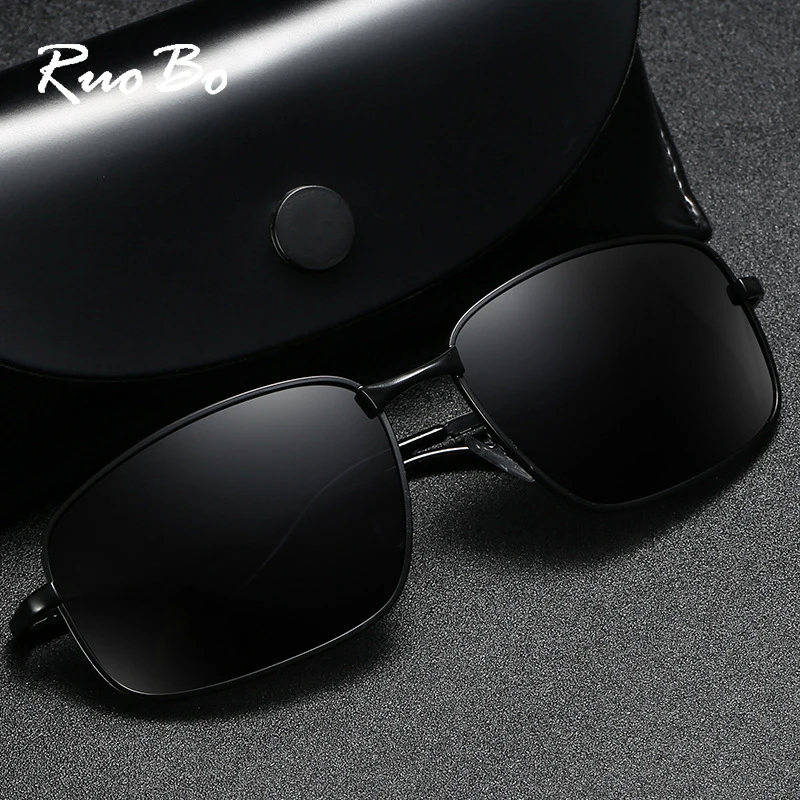 RUOBO Classic Polarized Sunglasses For Men Women Driving Photochromic Chameleon Sun Glasses Change Color Eyewear UV400 Gafas