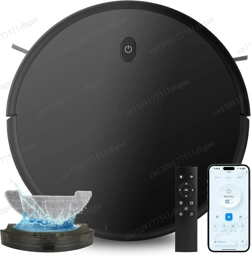 2‑in‑1 Robot Vacuum Mop Combo Wi‑Fi App Voice Remote Control for Pet Hair Hard Floor Home Cleaning Robotic Cleaner Accessory