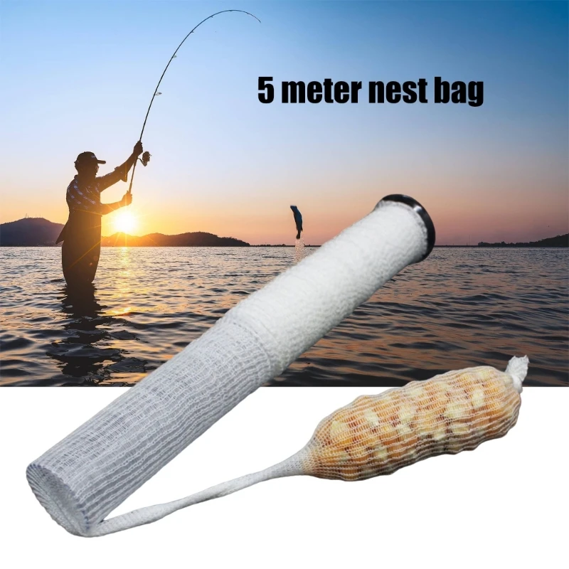 PVA Water Dissolving Narrow Mesh Tube Net Carp Fishing Mesh with Funnel and Plunger Fishing Accessory Tool Enduring X5QF