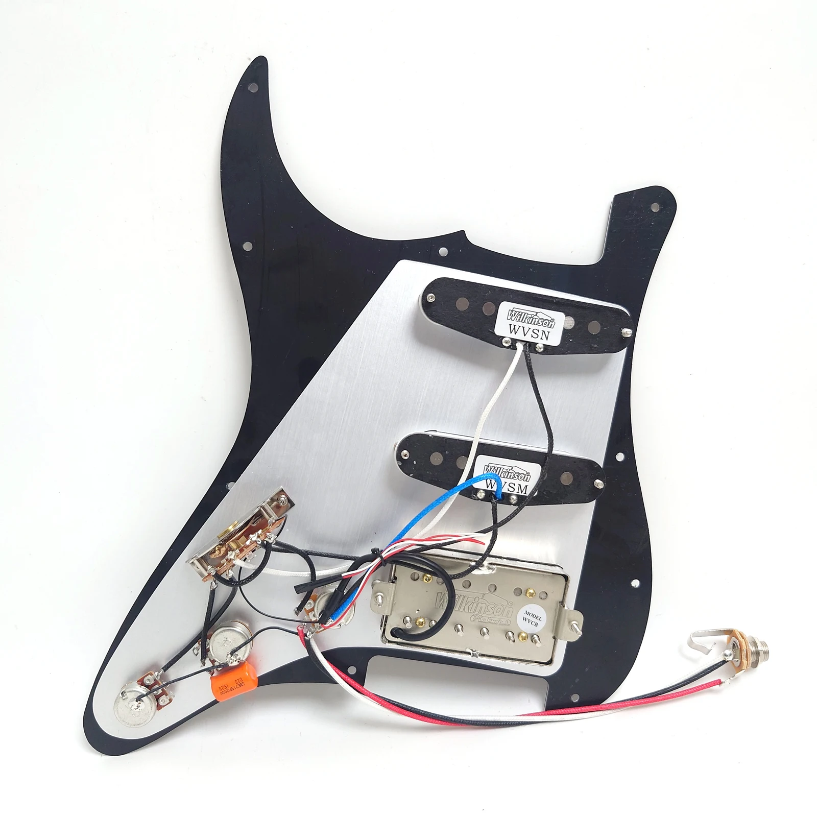 Guitar Prewired Loaded Pickguard Set,SSH Alnico 5 Humbucker Pickups for ST Guitar Electric Guitars Replacement Parts