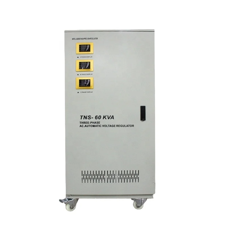

Three-Phase 50kVA Voltage Stabilizer 380V Automatic AC Socket Regulator 220V Output 50Hz Frequency for SVC Use