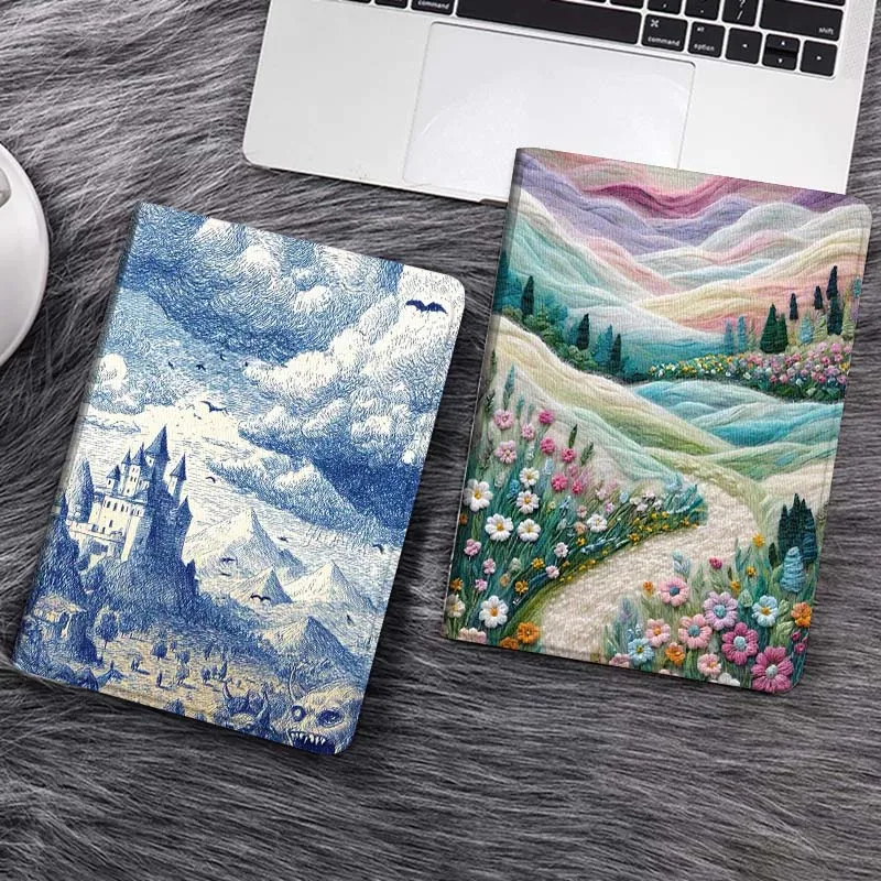 

Cartoon Castle Bat Cloud Gift Tablet Case For Samsung Galaxy Tab S7 S8 S9 S10 FE Lite