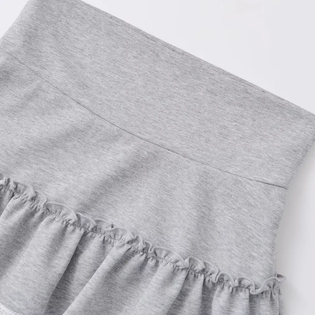 Hoge taille kanten inzetstuk plooirok dames zomer Amerikaanse retro a-lijn afslankende bodycon rok zoete sle ort rok