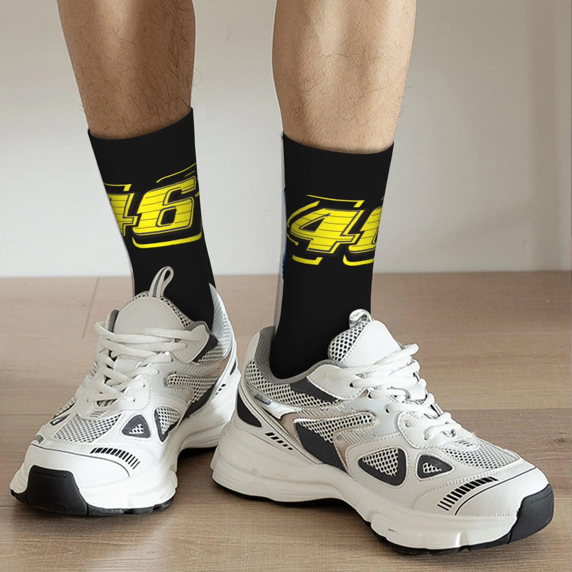 Custom Motor-Gp Racer Mens ถุงเท้าลูกเรือ Unisex ตลก 3D การพิมพ์รถจักรยานยนต์ชุดถุงเท้า