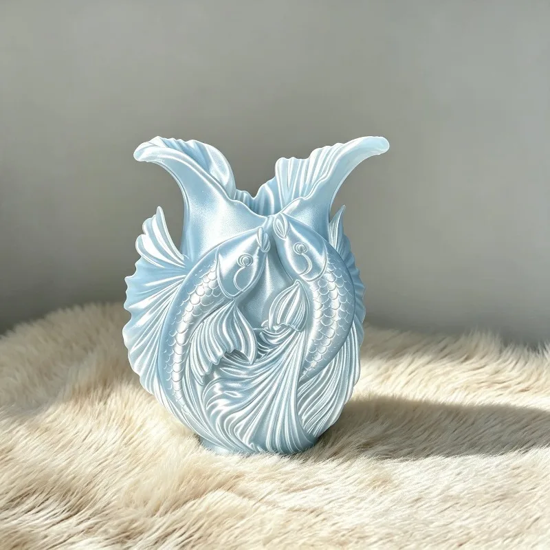 Creative 3D Printing Pisces Desktop Storage Ornaments Living Room Dresser Desktop Pen Holder Jewelry Storage Crafts Home Decor