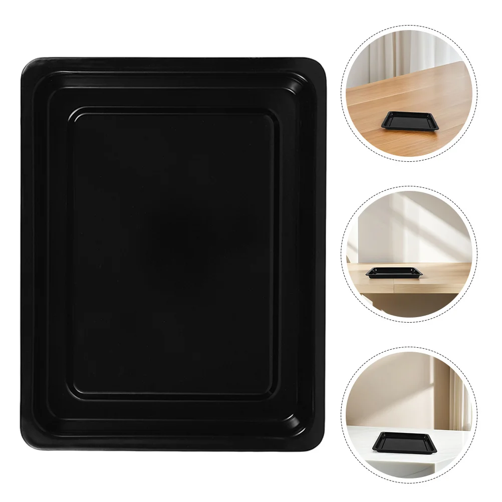 

2Pcs Black Enamel Baking Tray Oven Tray for Commercial Use Easy Clean Even Heat Distribution Toaster Oven Pan