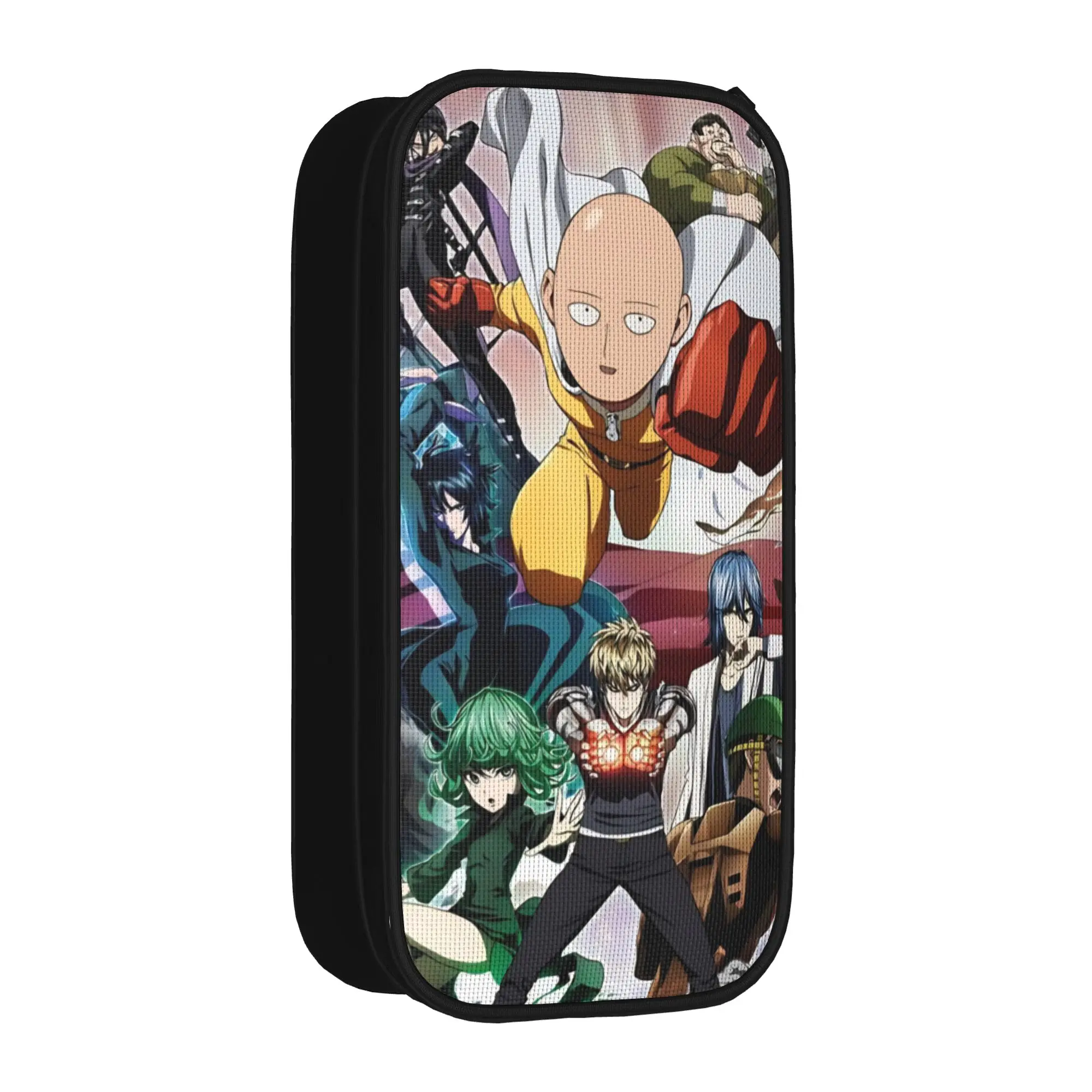 New Anime One-Punchs-Man Pencil Case  Pencil Box for Student Large Storage Pencil Bags Students School Zipper Stationery