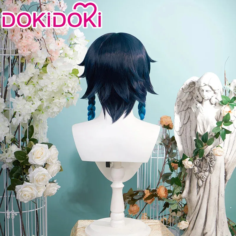 

AA wat IN STOCK Game Genshin Impact Cosplay DokiDoki Men Gradient Venti Crimped Wig Dyeing Hair Vent2025 New