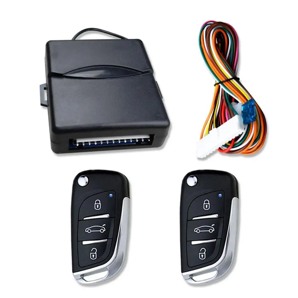 

Universal Car Auto Keyless Entry System Button Start Stop LED Keychain Central Kit Door Lock with Remote Control Locking Unlock