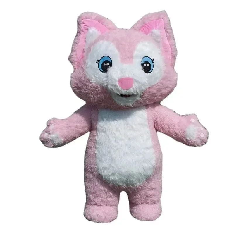 

260cm Inflatable LinaBell Pink Fox Plush Cartoon Mascot Character Mascot Cosplay Costume Advertising Ceremony Animal Party Prop