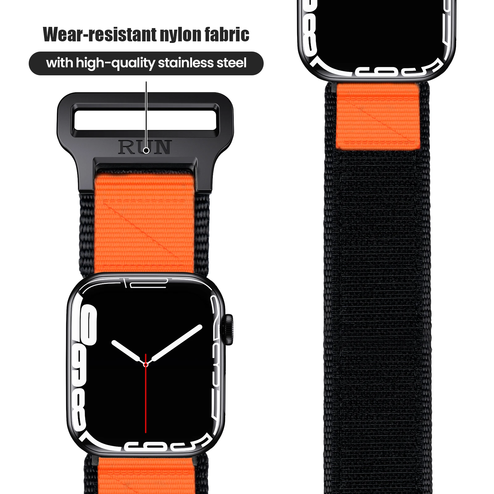 Nylon sports belt compatible with Apple Watch 9/8/7/6/5/4/3/2/1/SE/Ultra Nylon woven belt for iWatch 49mm 45mm 44mm 42mm 41mm