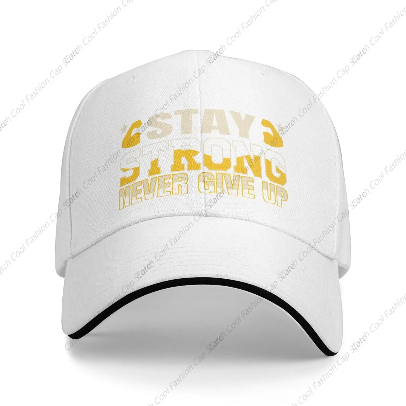 Stay Strong Never Give Up Baseball Cap for Women Men Adjustable Golf Caps Dad Sun Hat Sports Travel Daily