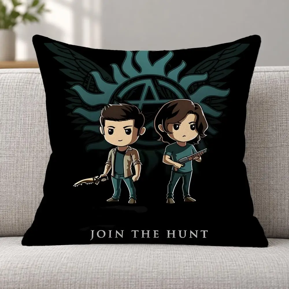 Series TV Drama S-Supernatural Cushion Cover Soft Plush  throw pillow Sofa Bedroom Living Room Car Dorm Home Decor Gift
