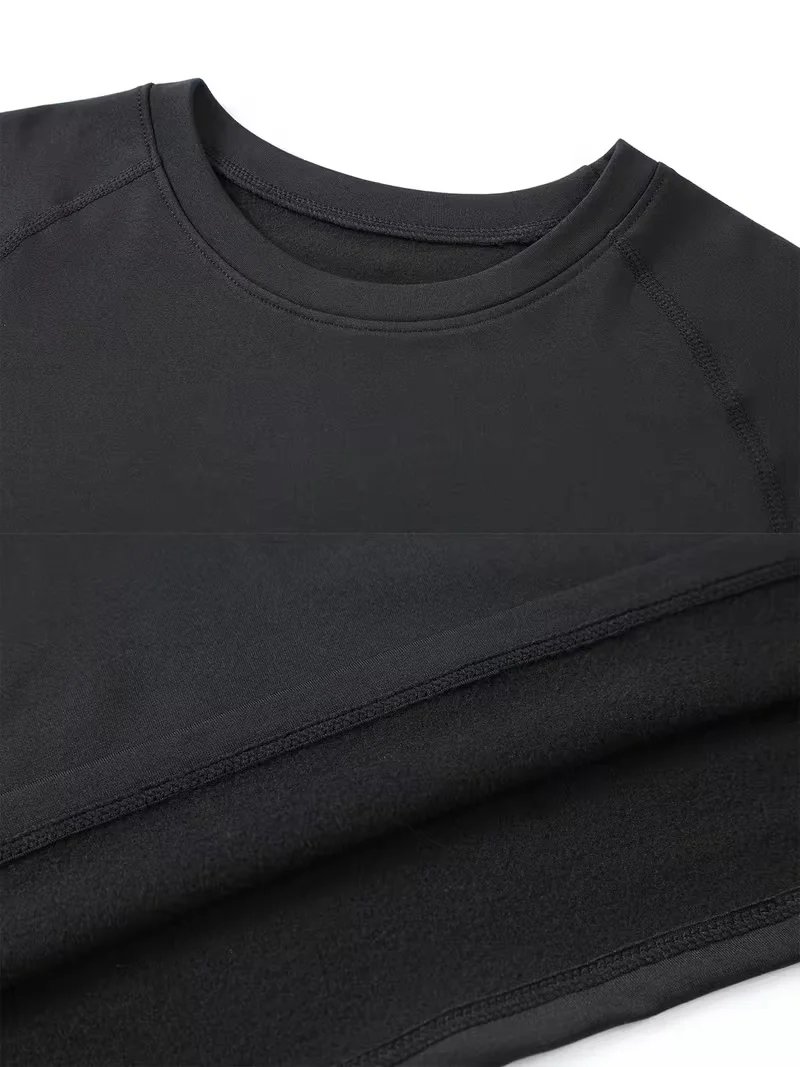 طقم ملابس داخلية حرارية للرجال مكون من قطعتين ملابس رياضية للرجال 5 ألوان برقبة دائرية ملابس شتوية دافئة وإكسسوارات التزلج #5