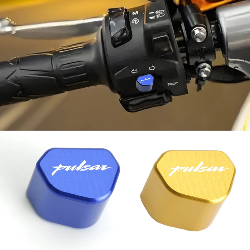 Para Bajaj Pulsar 200 NS/200 RS/200 AS todo el año accesorios CNC aluminio motocicleta interruptor botón interruptor de señal de giro tapa de llave