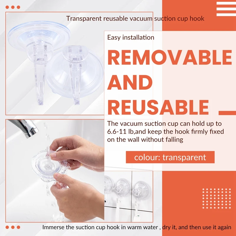 LICE-خطاف كوب شفط المكنسة الكهربائية الشفاف الكبير القابل لإعادة الاستخدام