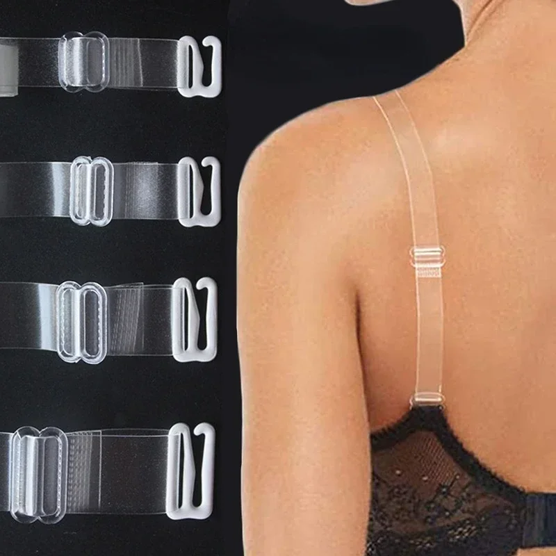 Women Clear Bra Straps Invisible Transparent Elastic Bra Belt Shoulder Straps Adjustable Underwear Intimates Accessories for PC