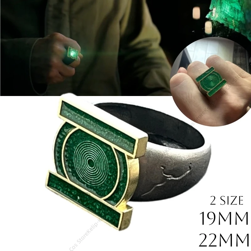 Bague verte inspirée de Hal Jordan, bijou de cosplay en métal, accessoire de costume de série télévisée de super-héros, Halloween, Carnaval, Comic Con