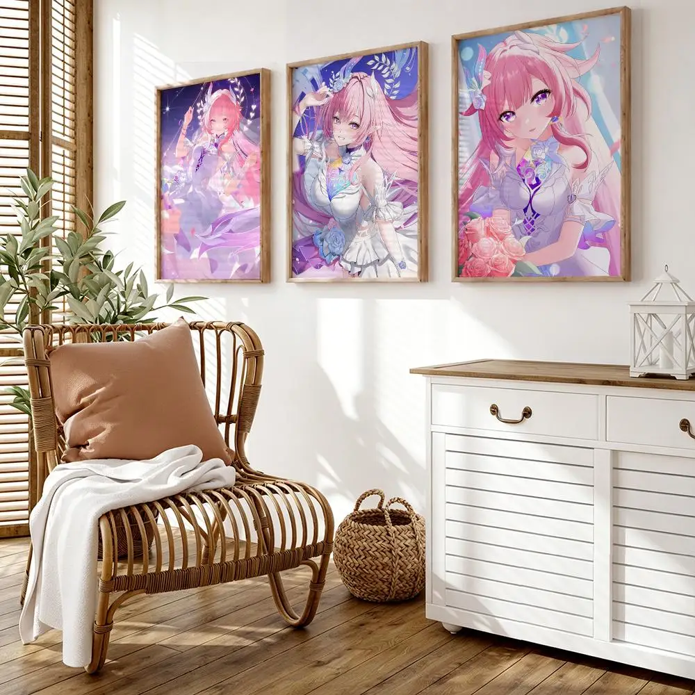 Cyrene Honkai Star Rail Poster Wall Stickers HD Painting Self Adhesive Art Decals for Bedroom Living Room Home Decor