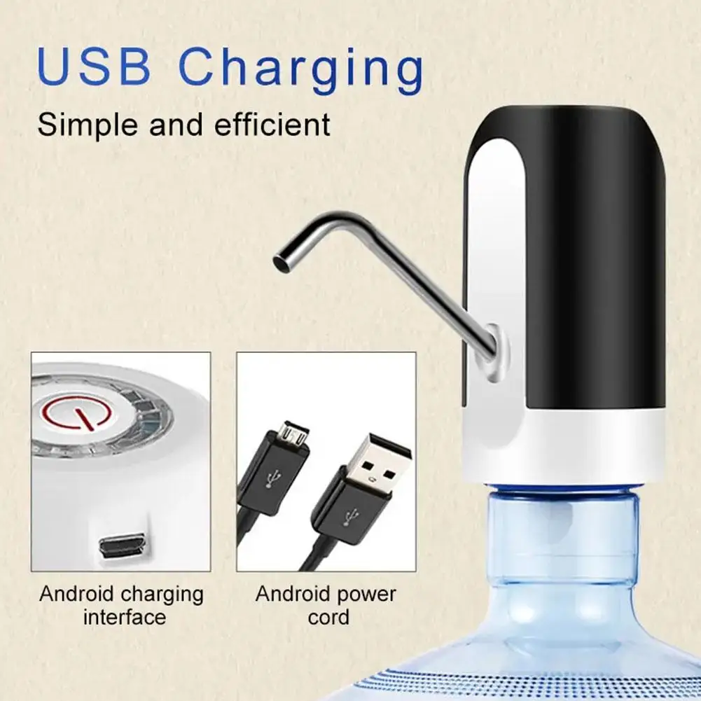 Universal Electric Pump For Jug Gallon With USB Charging Cable Water Pump Automatic Water Dispenser Pump Water Dispensing Pump