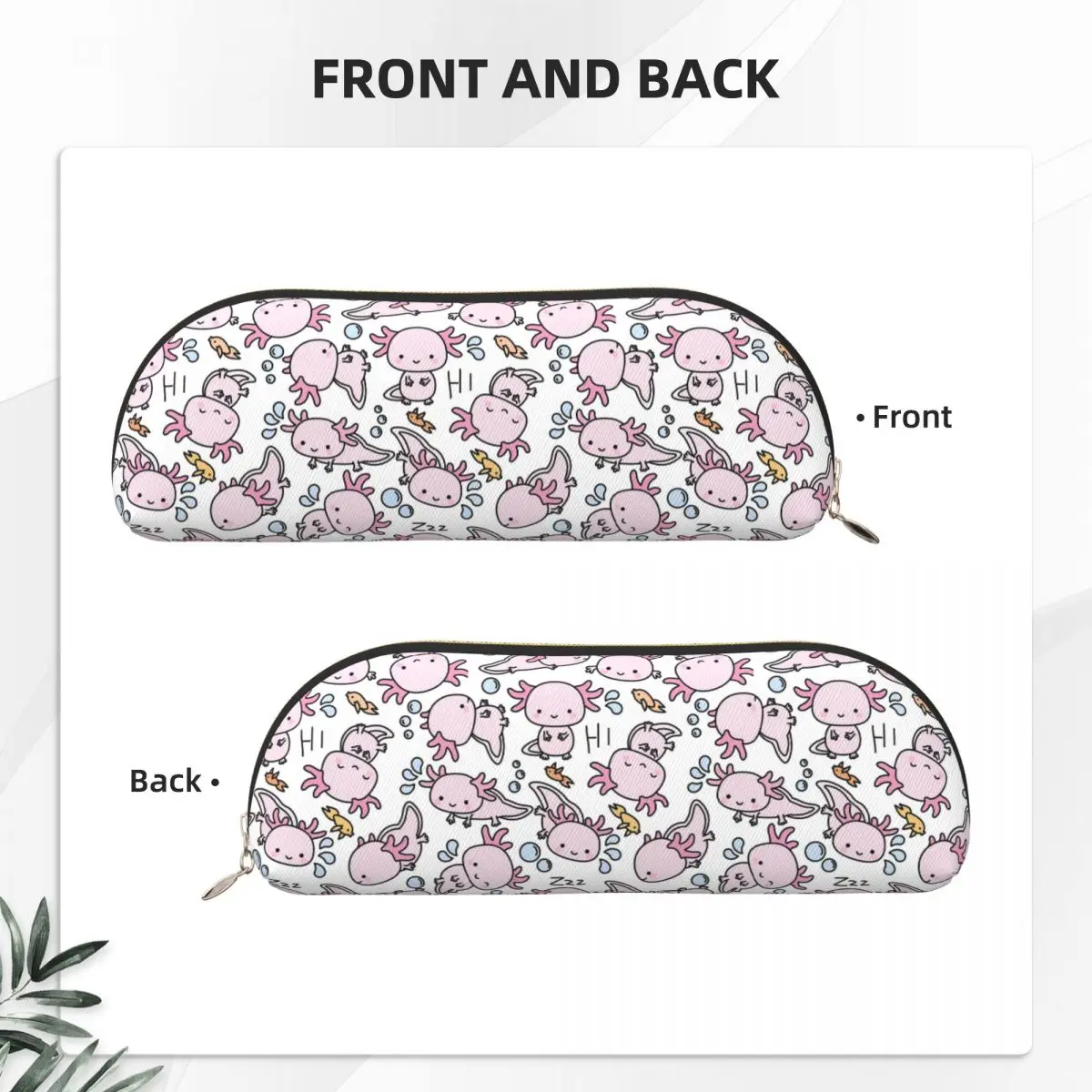 Пенал Swimmy Axolotls, пенал для хранения канцелярских принадлежностей, большая вместительная коробка для ручек, сумка-карандаш для мальчиков и девочек, подарки